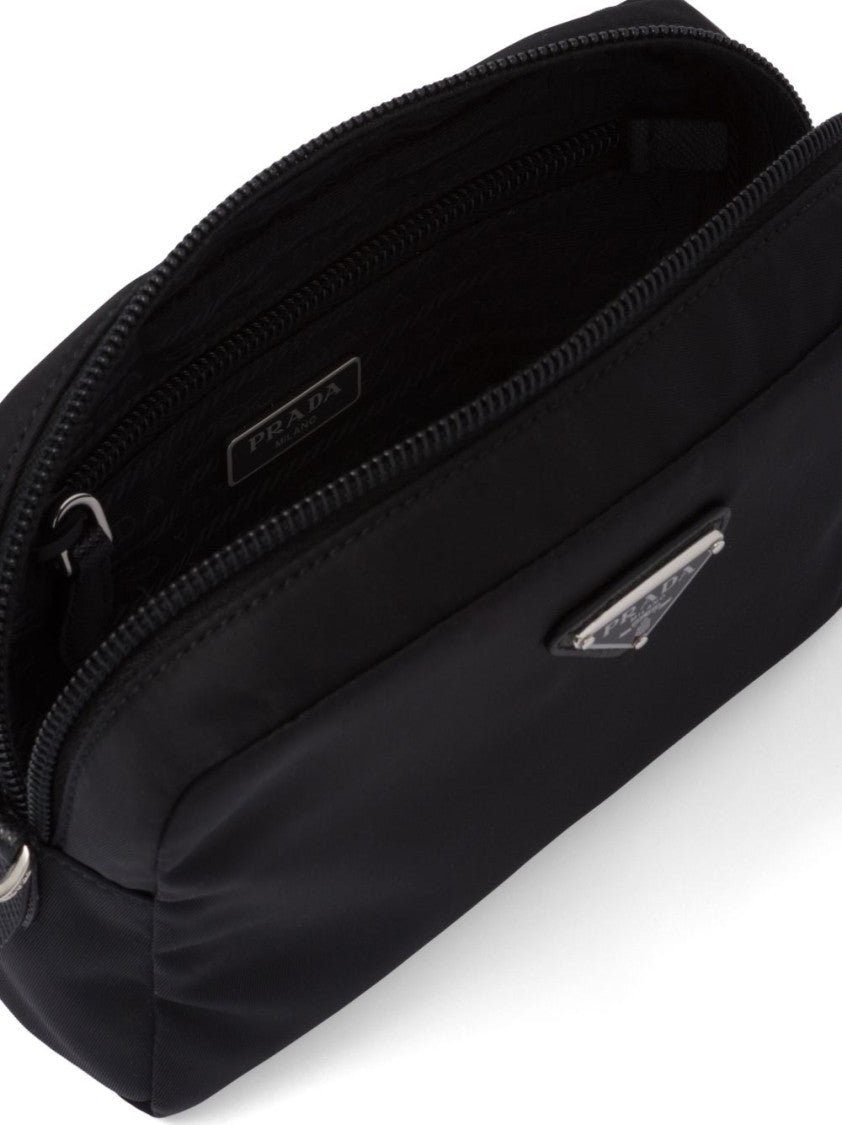 Prada Black Rectangular Recycled Polyamide Wristlet