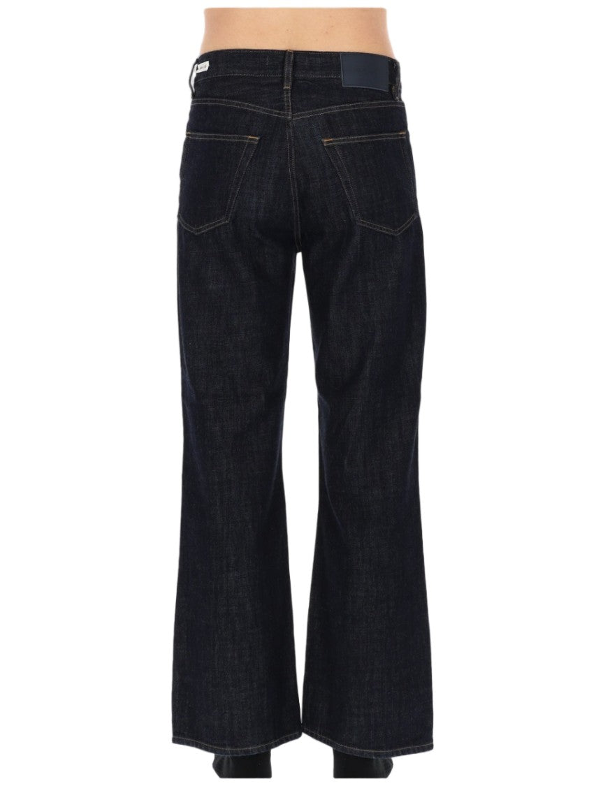 Sunflower Dark Indigo Relaxed Flared Jeans