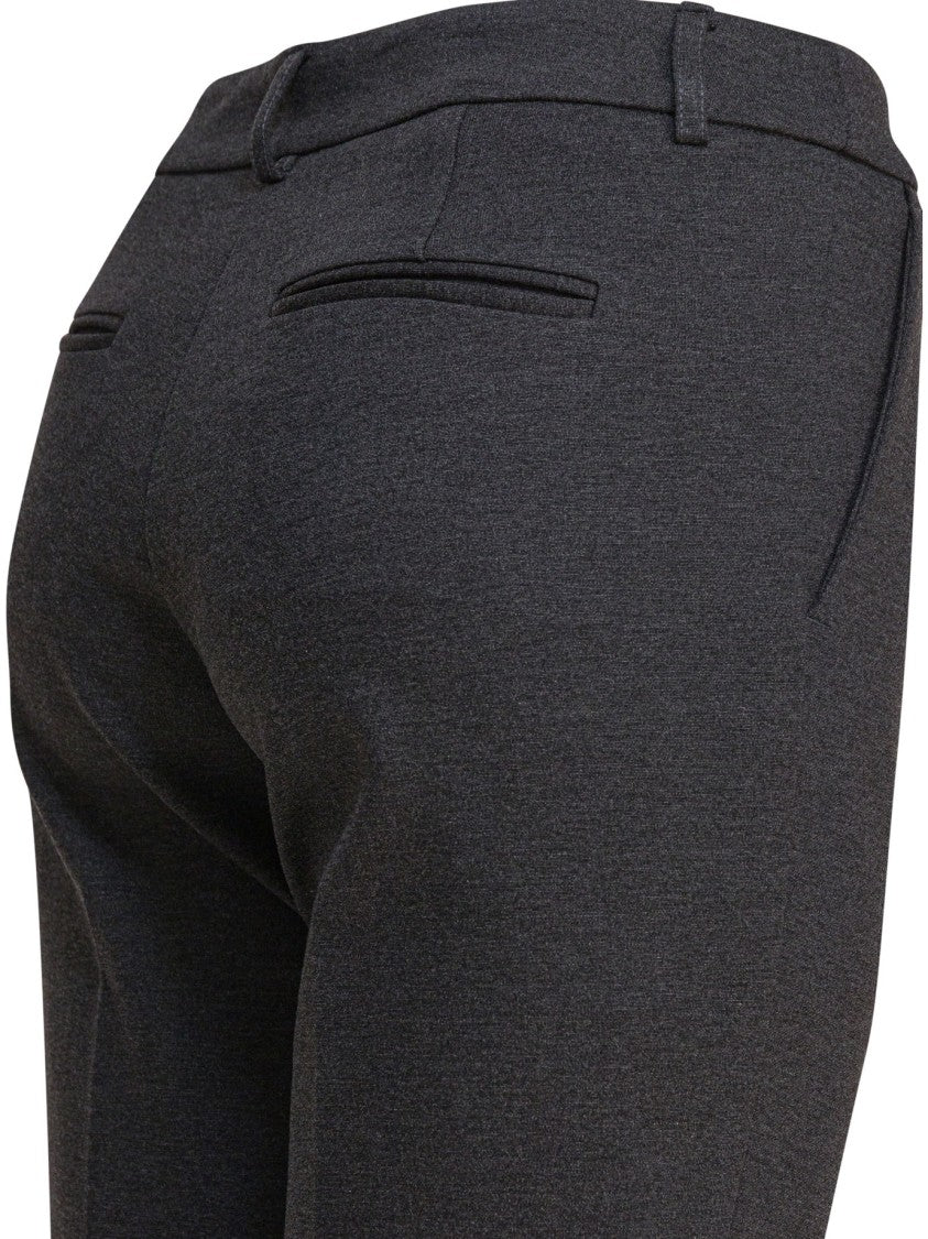 Semper Slim-Fit Viscose Pants With Back Pleats