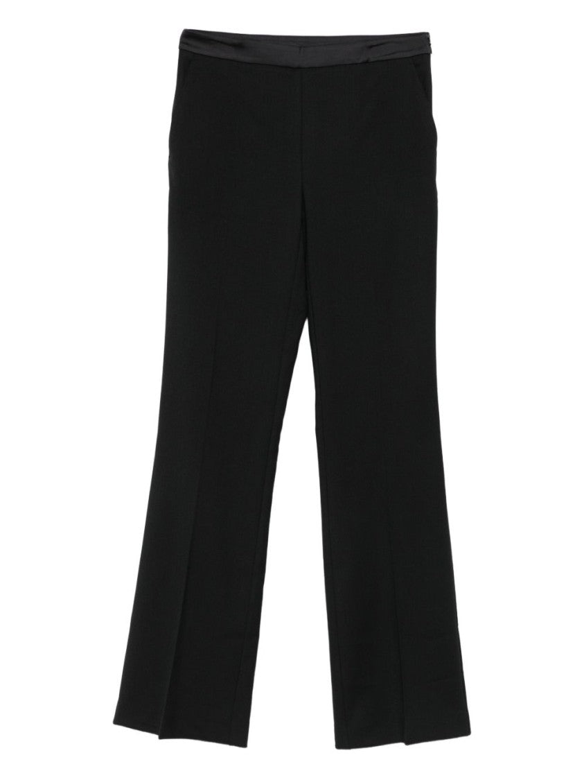 Twin-Set Straight-Leg Trousers With Flared Hem