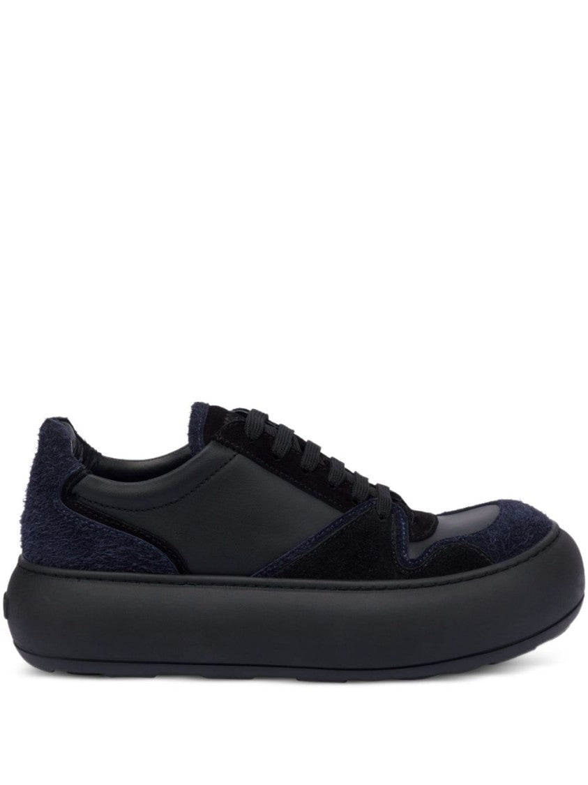 Moschino Textured Silk And Nylon Low-Top Sneakers