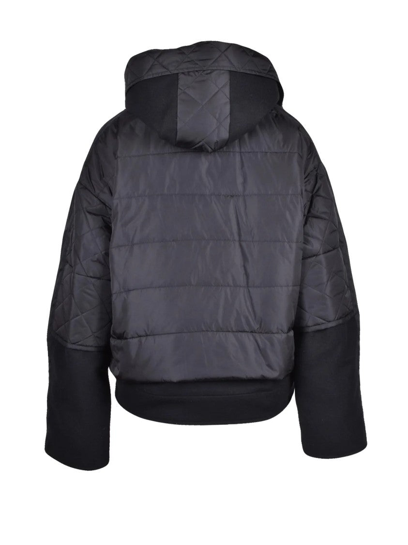 Add Quilted Wool Melton Coat With Adjustable Hood And Plush Interior