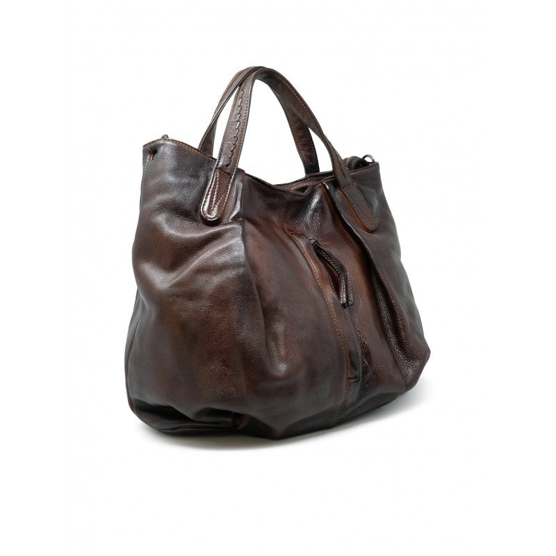 Reptile's House H855v73018 Brown Leather Calf Rum Handbag