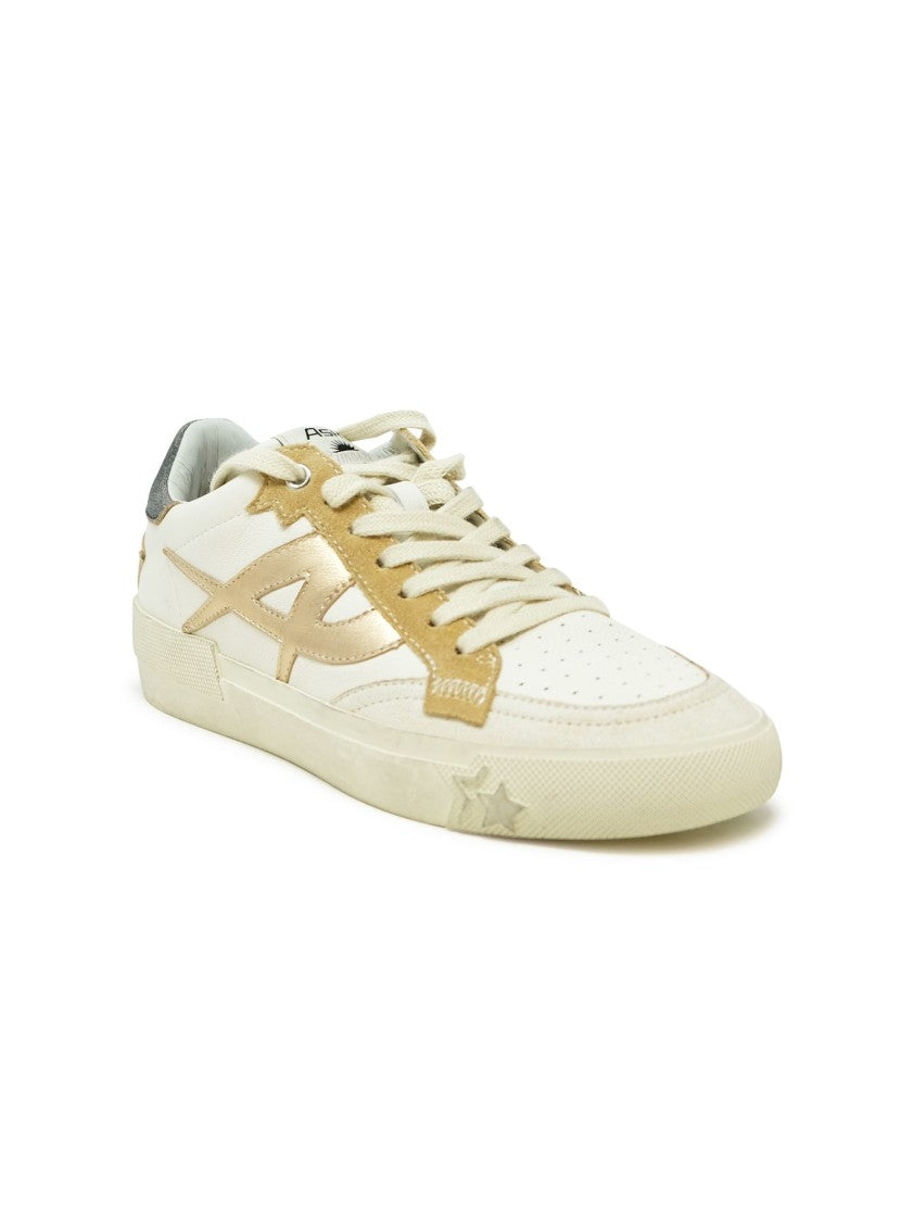 Ash Beige/White Leather S24-Moonlight06 Sneakers