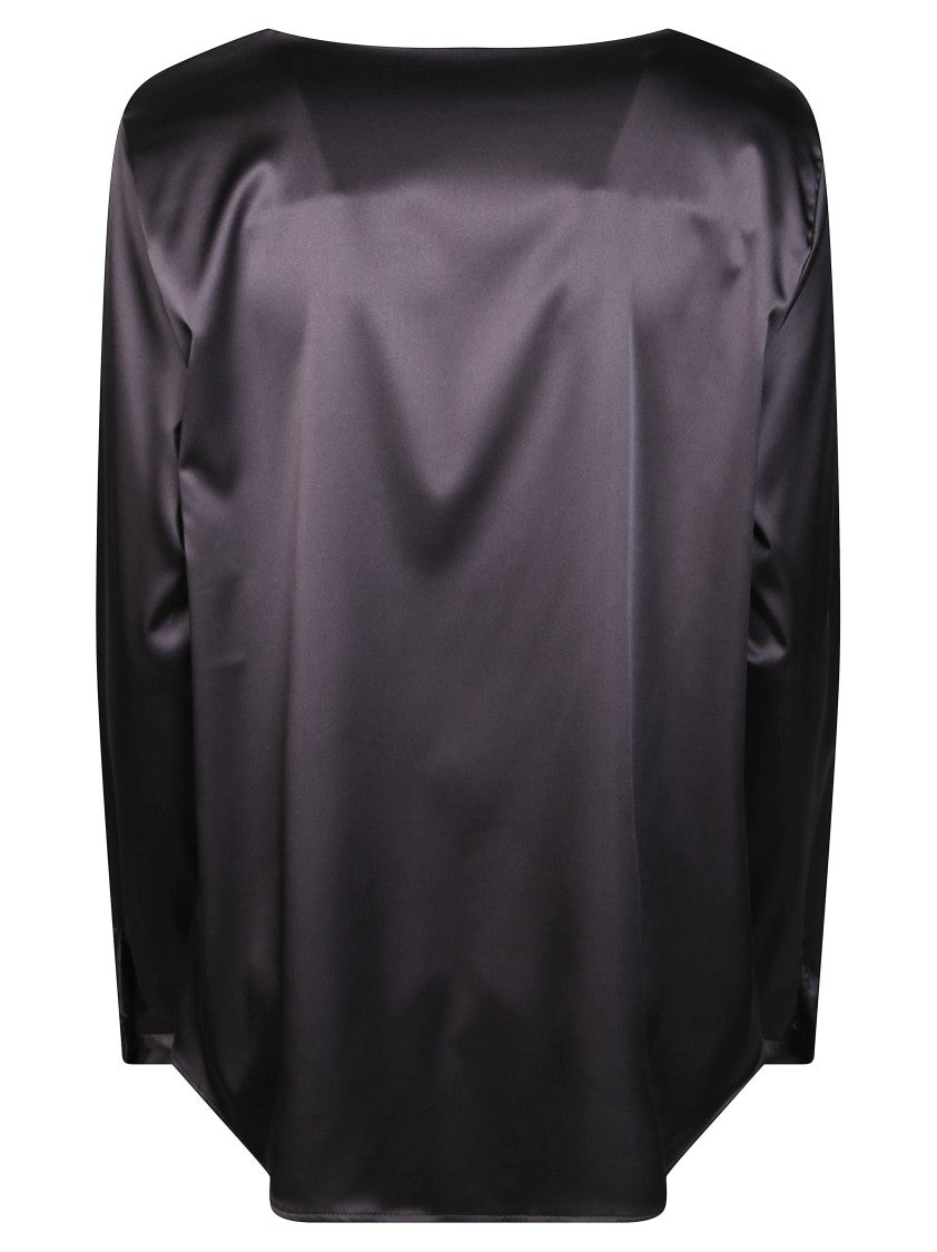 Friedman Black Camicia Tea Ml Unito Stretch Long-Sleeve Blouse