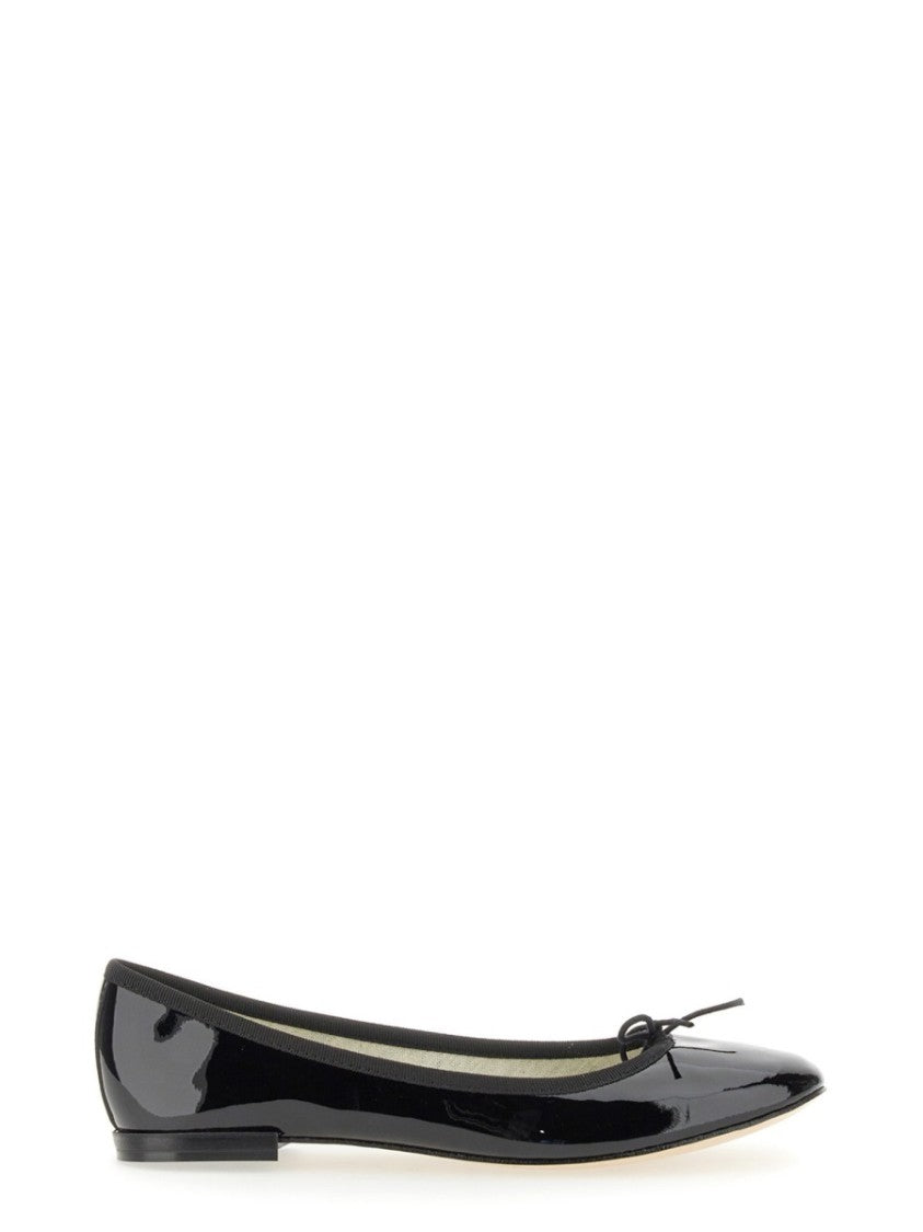 Repetto Patent Leather Ballerina Flats With Bow Detail