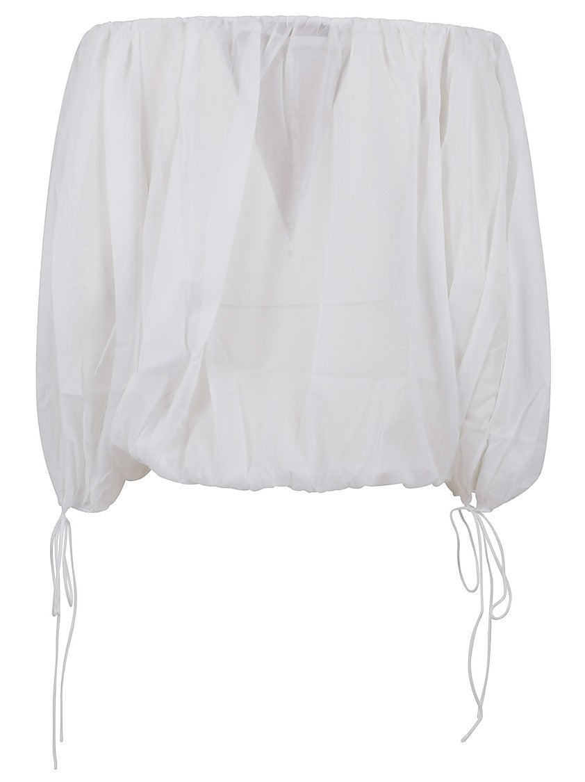The Andamane Adjustable White Cotton Muslin Top