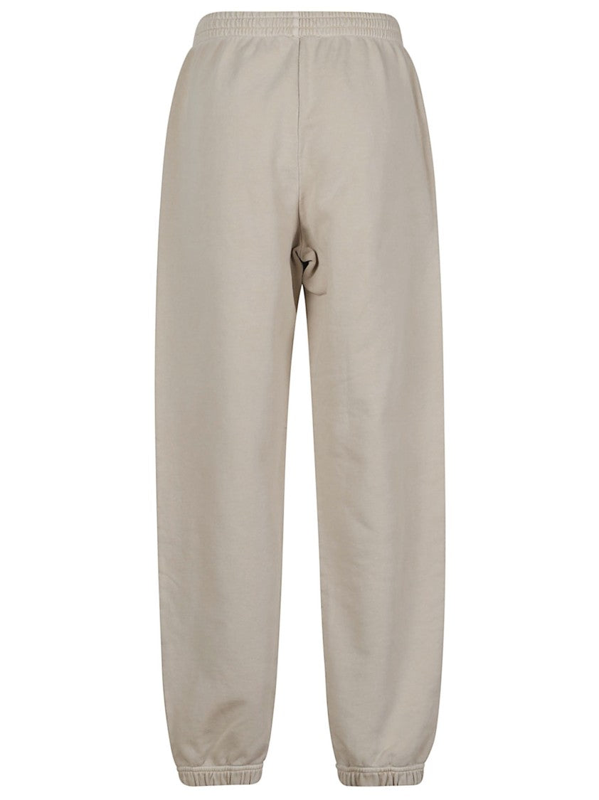 Haikure Beige Wide-Leg Pants With Elastic Waistband And Logo Detail
