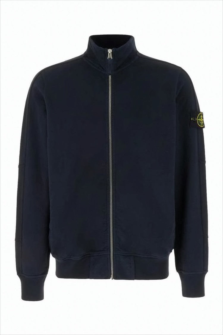 Stone Island Navy Blue Zip-Up Jacket