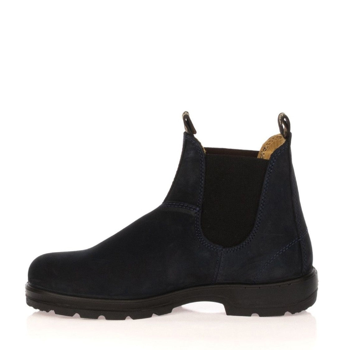 Blundstone Blue Nabuck Ankle Boot With Black Side Elastics