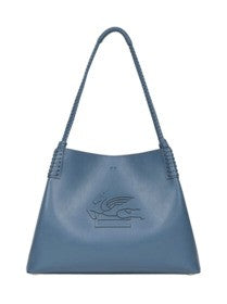 Etro Blue Medium Leather Shopping Bag