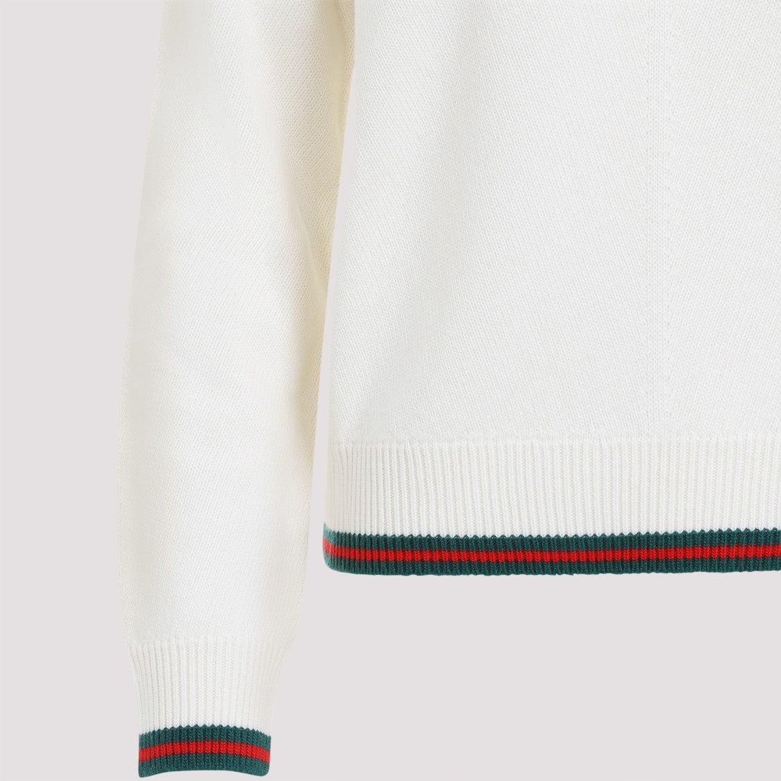 Gucci Pristine White Cashmere-Wool Blend Sweater