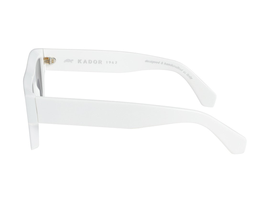 Kador White Bandit 2 Glossy Oversized Square Sunglasses