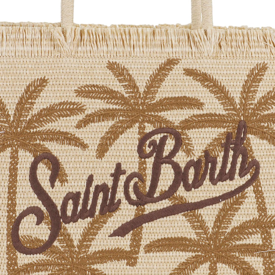 Mc2 Saint Barth Blended Cotton Tote With Frayed Edges