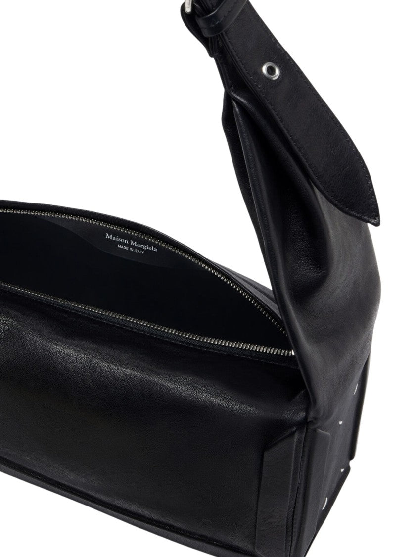 Maison Margiela Black Sleek Rectangular Leather Shoulder Bag