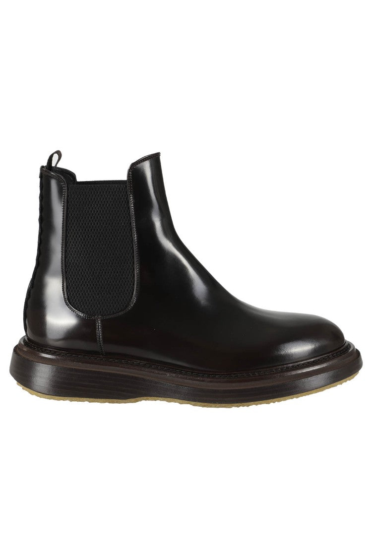 The Antipode Beatles Brushed Leather Boots With Elastic Side Panels