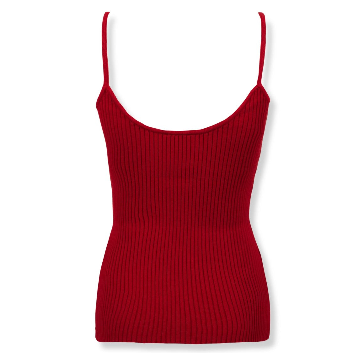 Courrèges Ribbed Tank Top With Boat Neckline