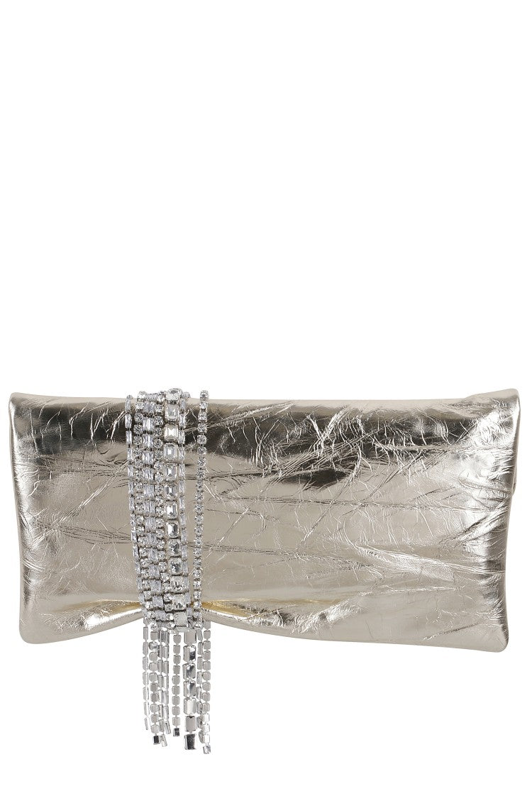 Jimmy Choo Zandra Crinkled Metallic Clutch
