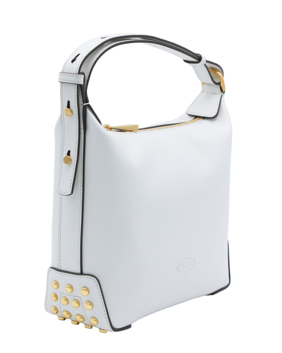 Tod's Structured White Leather Handbag