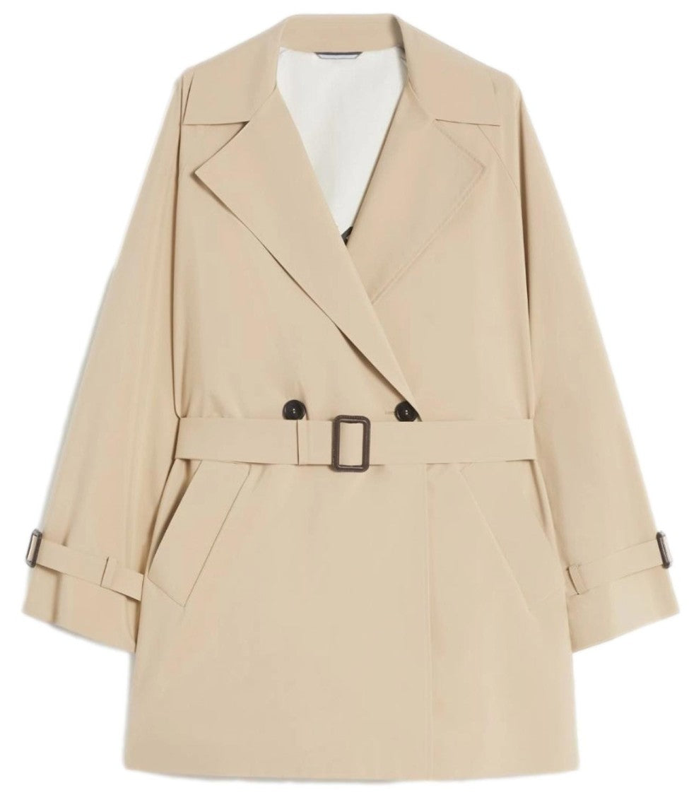 Max Mara Bicolor Beige Waterproof Raincoat