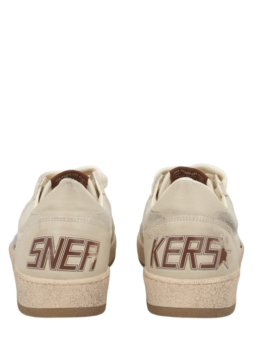 Golden Goose Ball Star Vintage-Inspired Graphic Heel Leather Sneakers