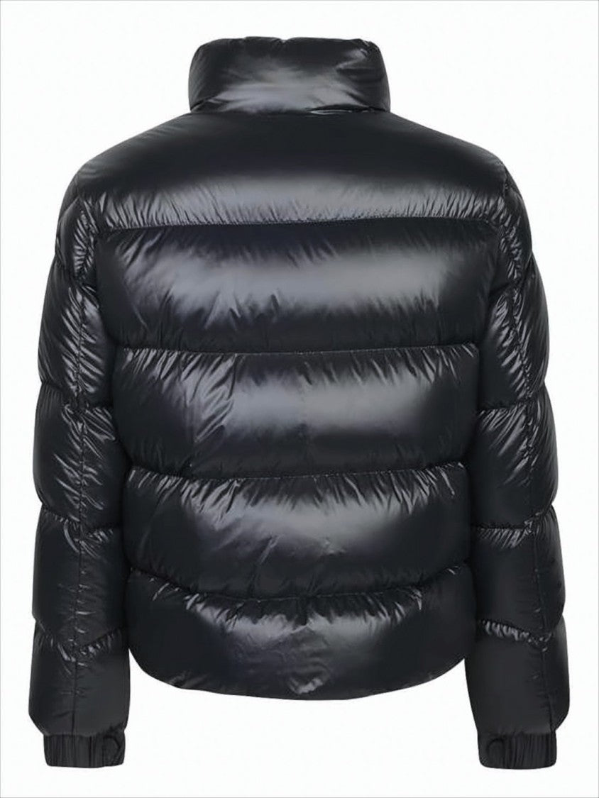 Moncler High-Collar Puffer Jacket With Horizontal Quilting