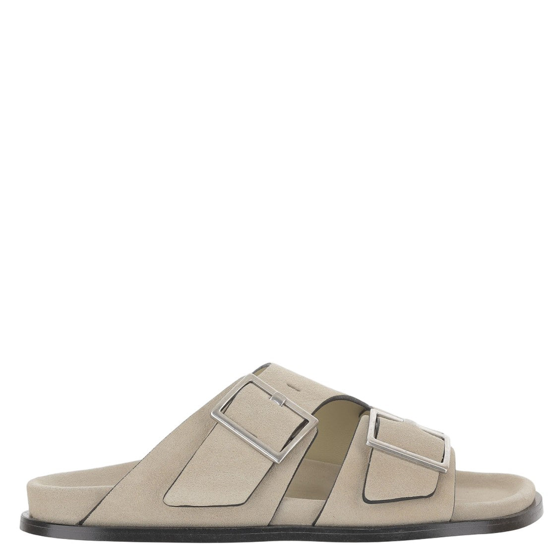 Alohas Adjustable Beige Suede Sandals With Minimalist Design