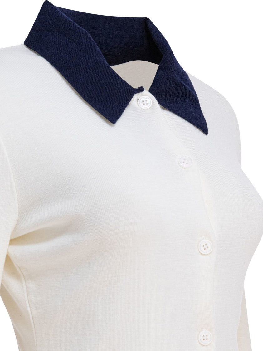 Self-Portrait Beige Merino Wool Cardigan