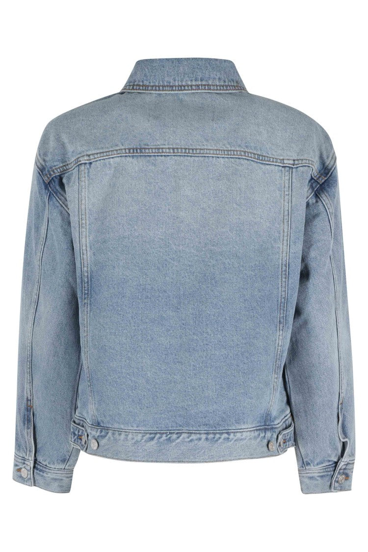 Dunst Light Blue Denim Trucker Button-Front Cotton Denim Jacket