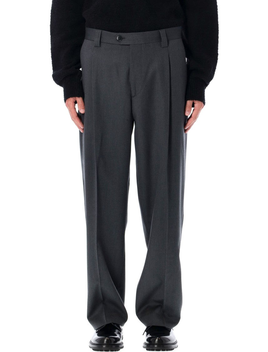 Mfpen Service Wool Twill Trousers Dark Grey