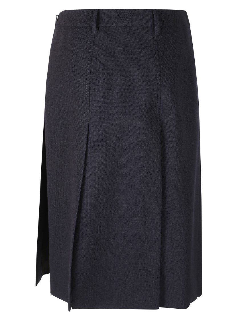 Prada Tailored Mini Skirt With Front Pleat