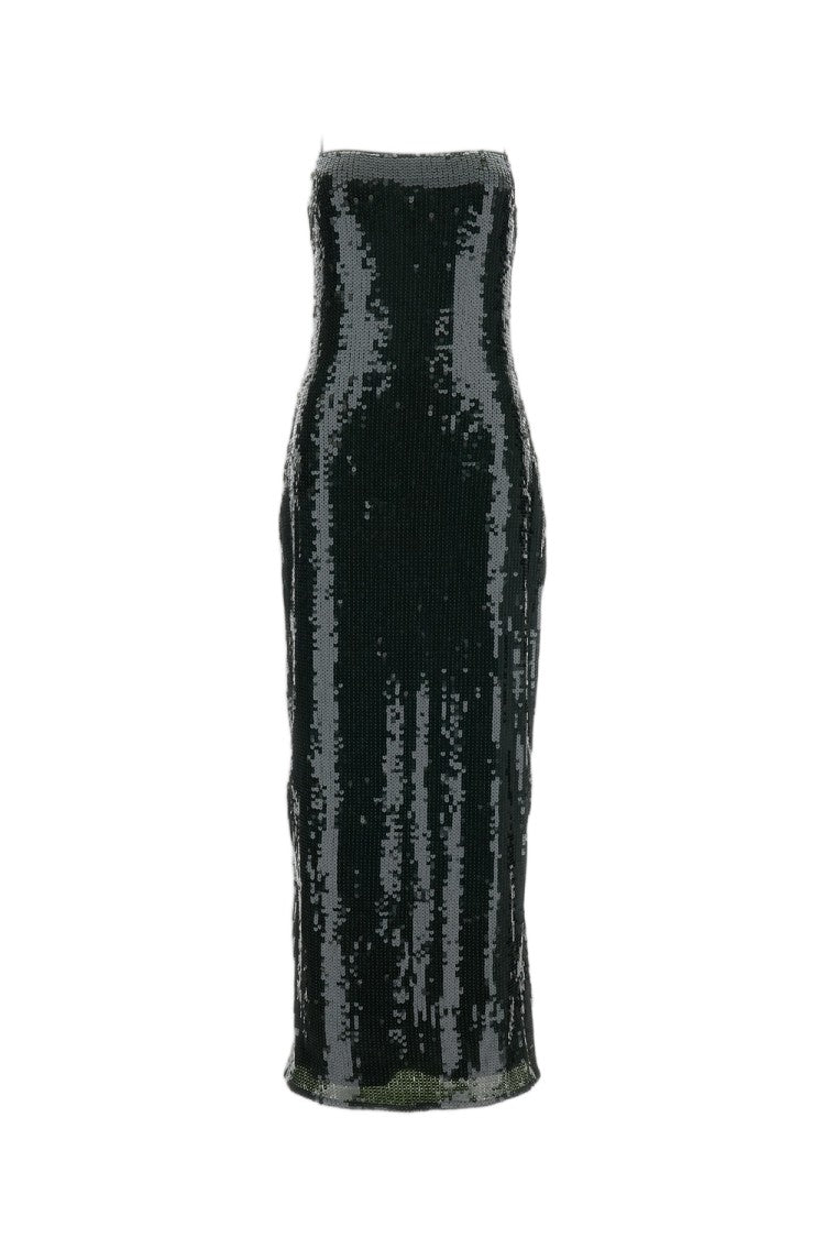 ROTATE Sequin Off-shoulder Dress, Women's, Green
