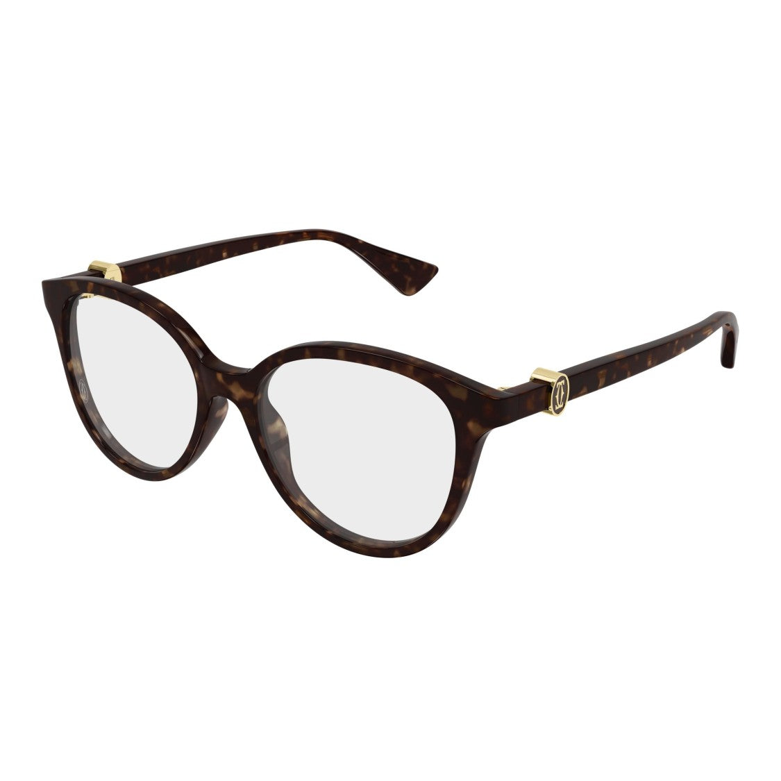Cartier Ct0643o Rounded Tortoiseshell Frame Eyeglasses