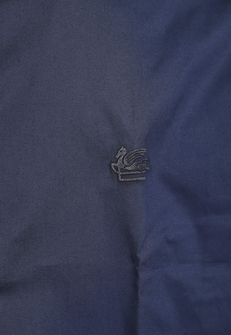 Etro Pegasus Embroidered Cotton Poplin Shirt