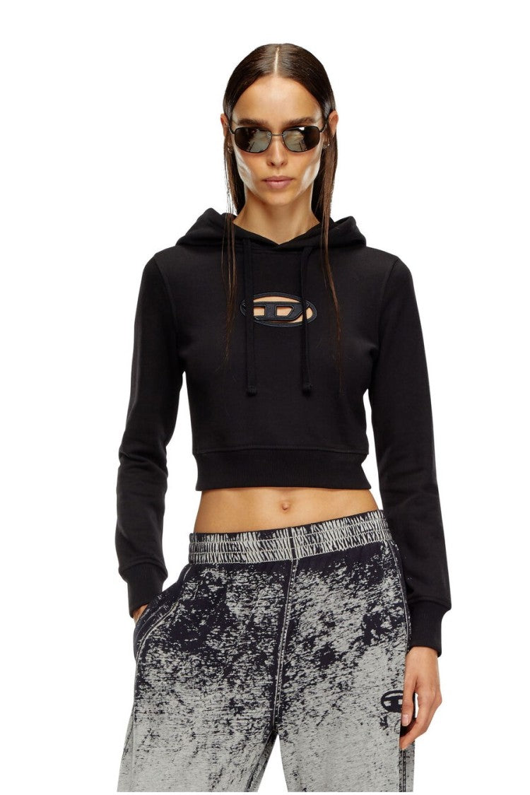 Diesel Black Cotton Printed Sweatshirt