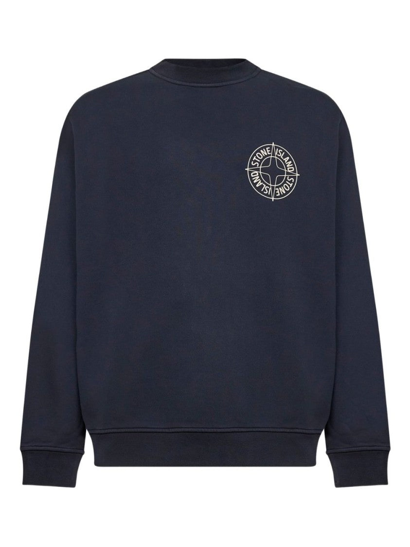 Stone Island Classic Crew Neck Cotton Sweatshirt