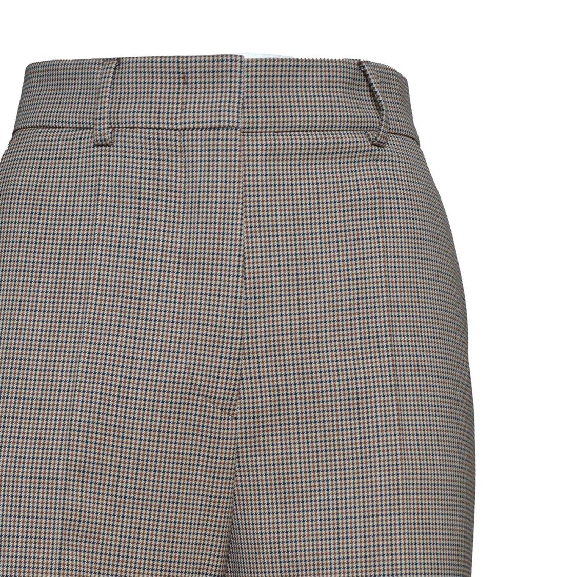 Sportmax Houndstooth Pattern Stretch Gabardine Trousers