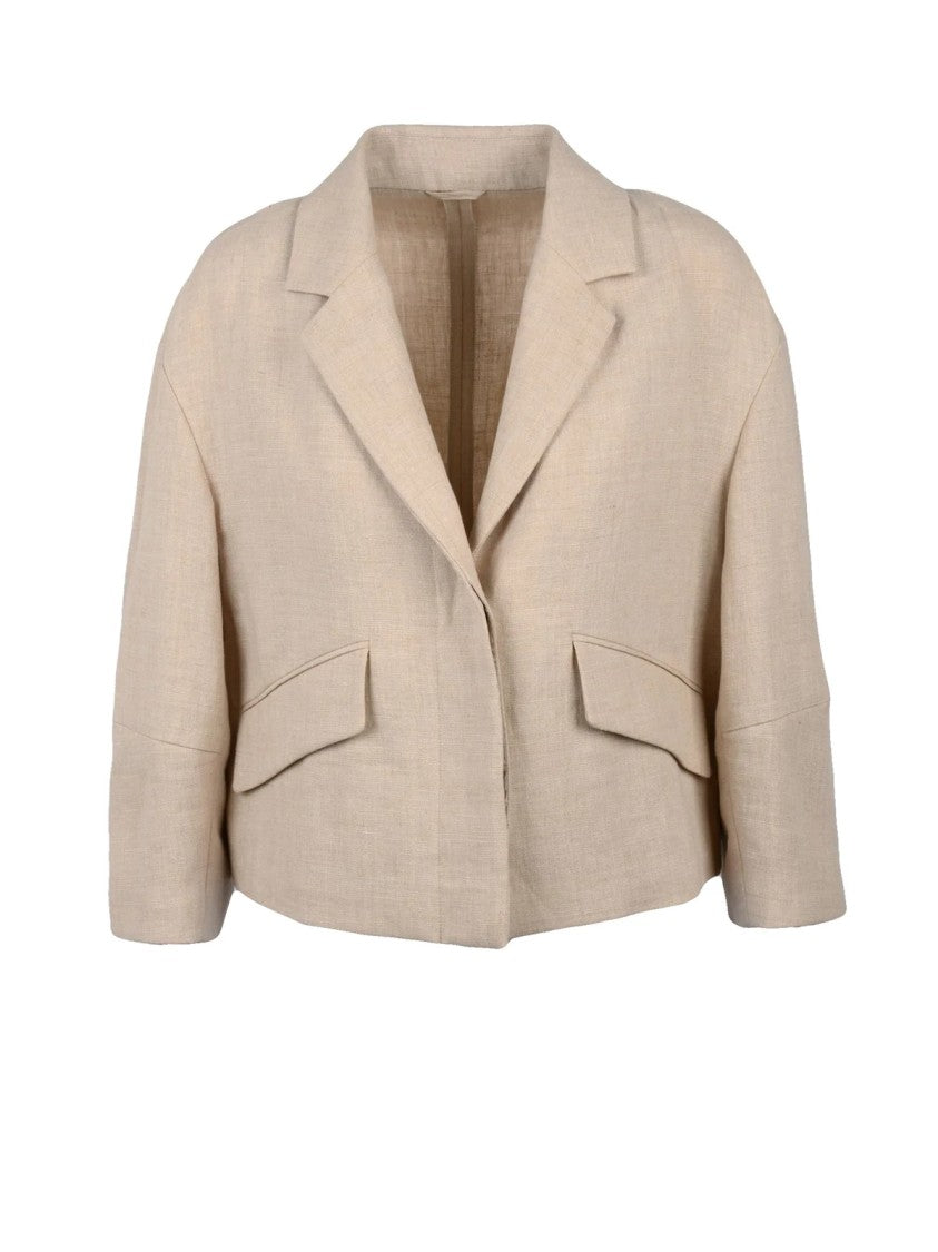 Brunello Cucinelli Linen Bolero - Beige