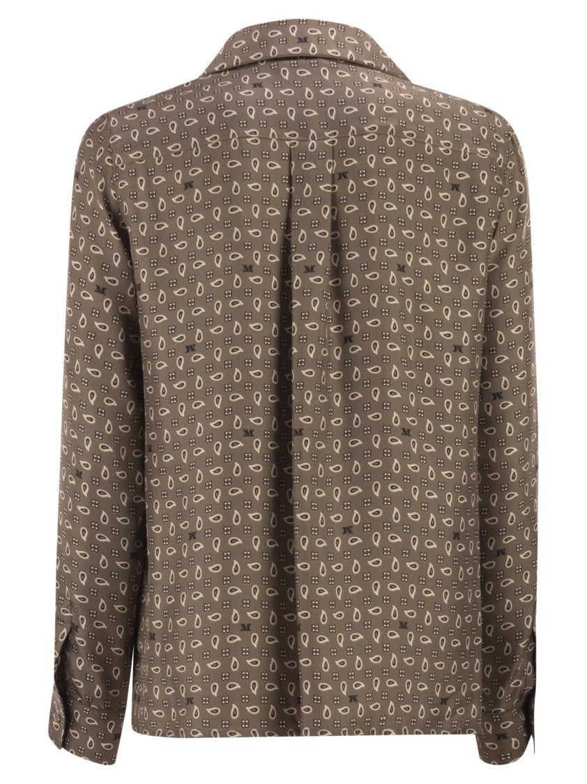 Max Mara Mxmdisco - Semi-Fitted Printed Silk Shirt