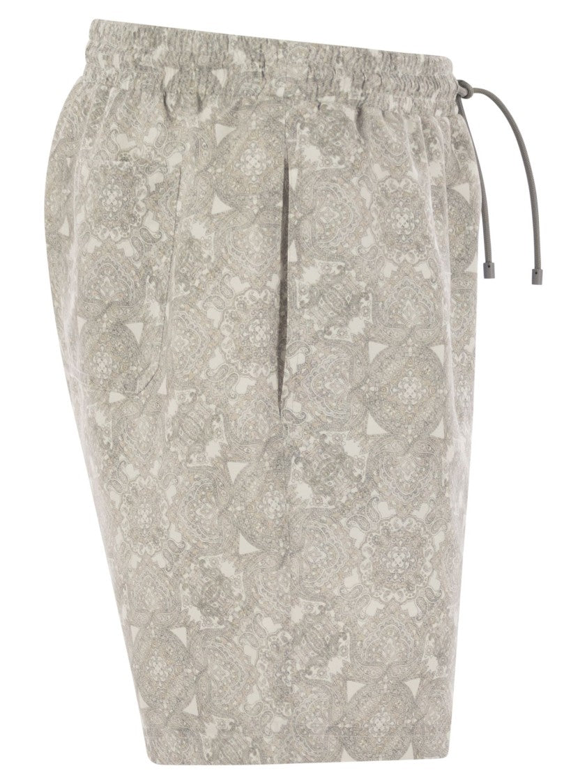 Brunello Cucinelli Beach Swimsuit With Paisley Design