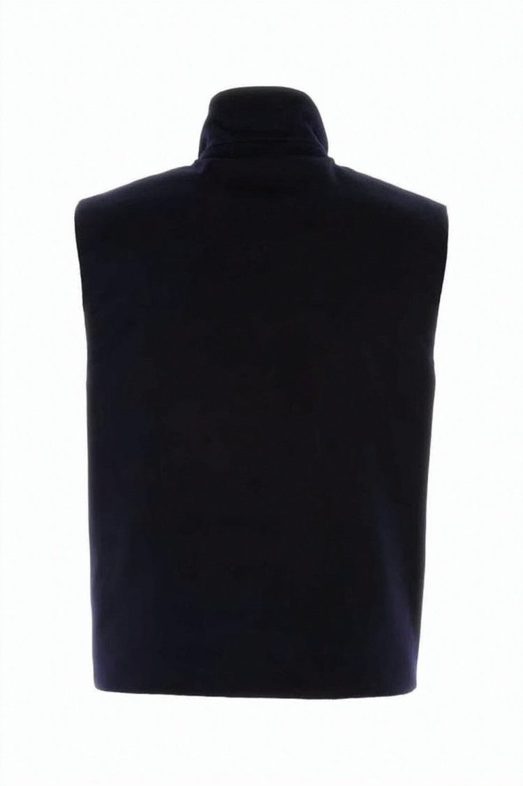 Prada Cashmere Vest With High Collar And Minimalist Design