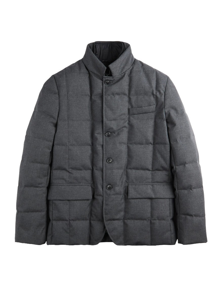 Fay Quilted Down Jacket With Button Closure