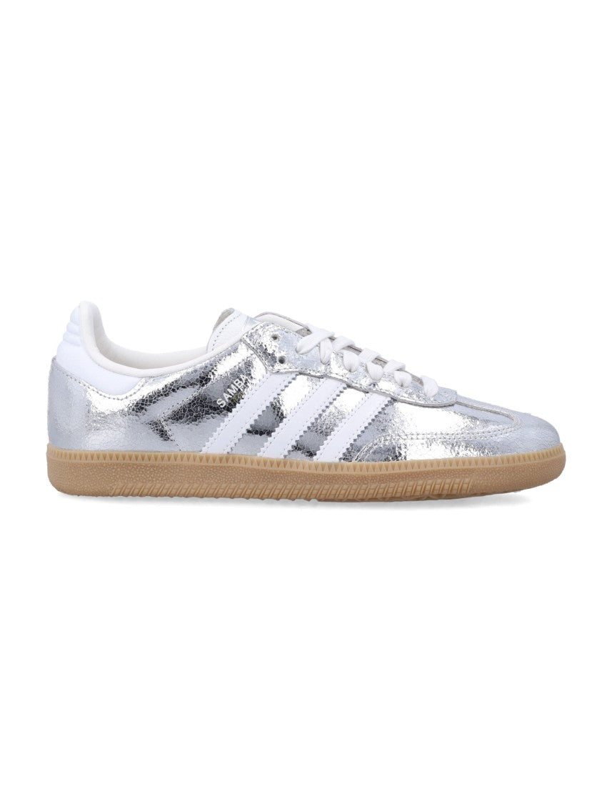 Adidas Metallic Silver Samba Sneakers