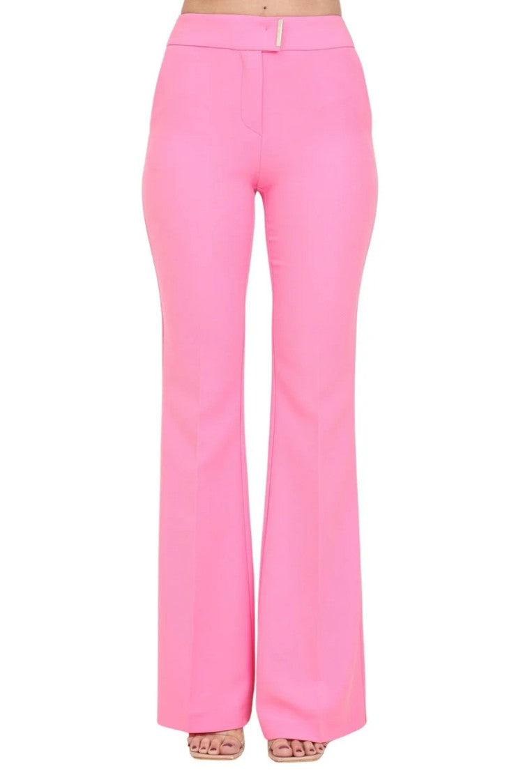 Simona Corsellini High-Waisted Flared Trousers In Smooth Technical Fabric