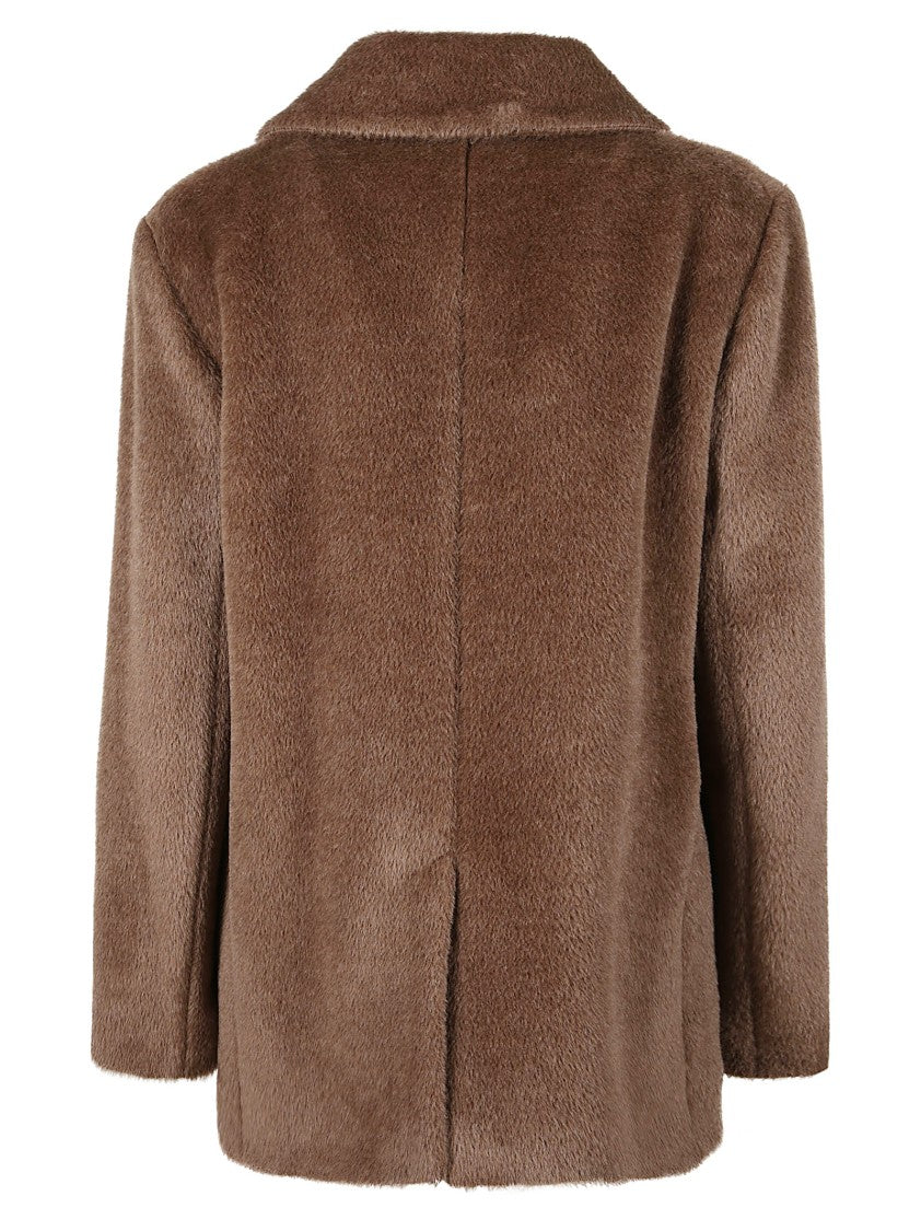 Max Mara Camel Brown Double-Breasted Short Coat