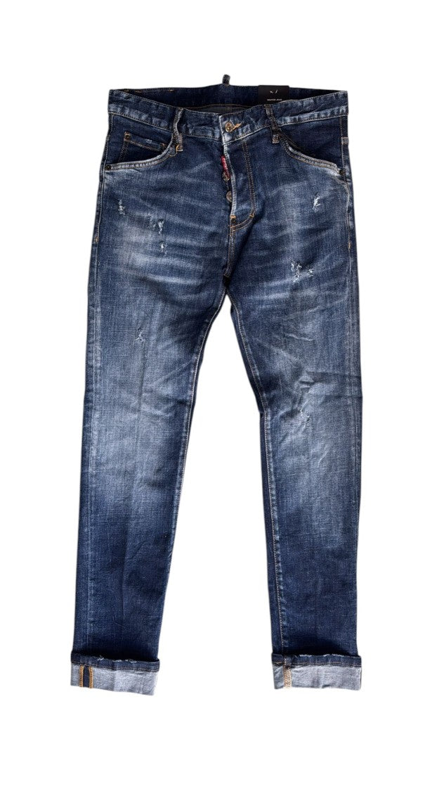 Dsquared2 Slim Tapered Distressed Denim Jeans