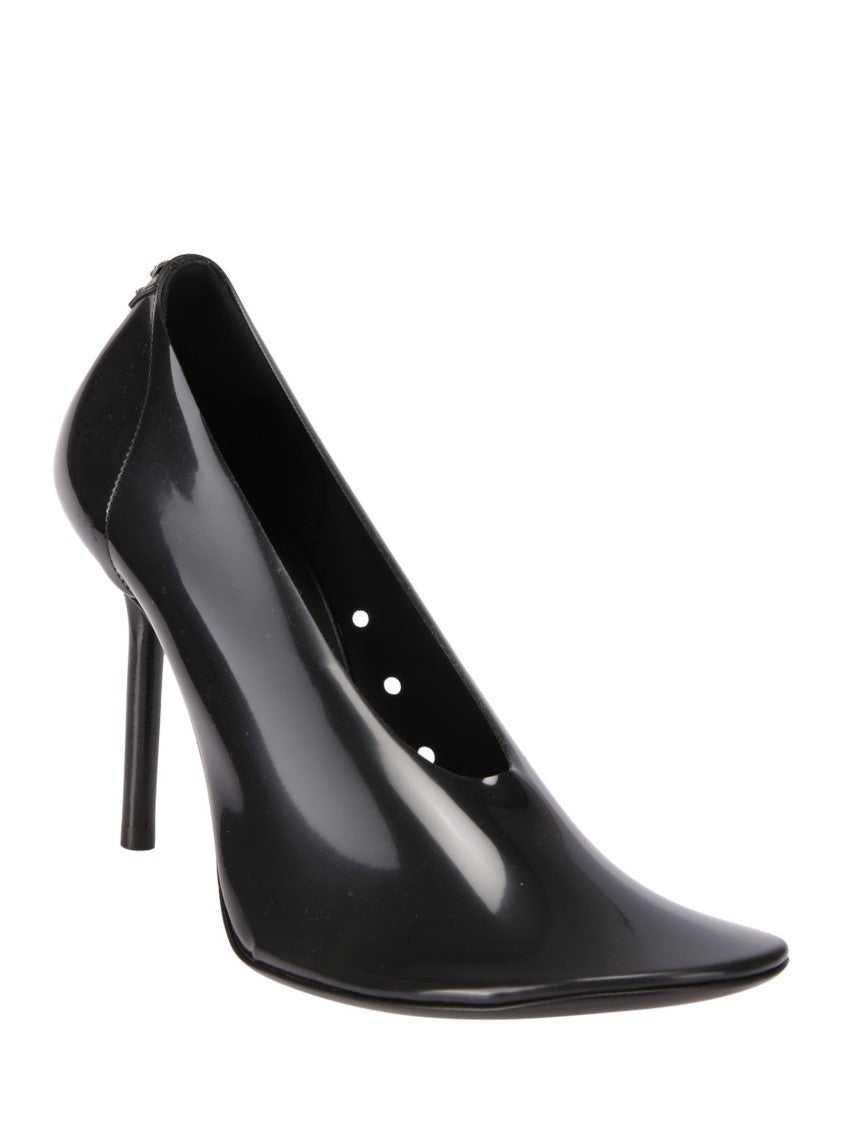 Courrèges Black Stilettos In Semi-Transparent Translucent Rubber