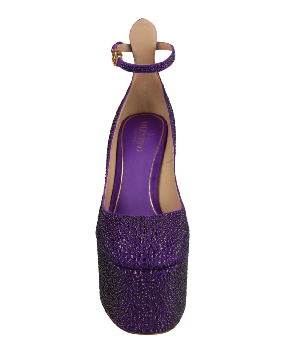 Valentino Tan-Go Crystal Embellished Platform Pumps