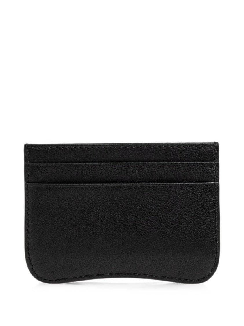 Ami Paris Gold-Tone Heart Emblem Silk-Nylon Cardholder