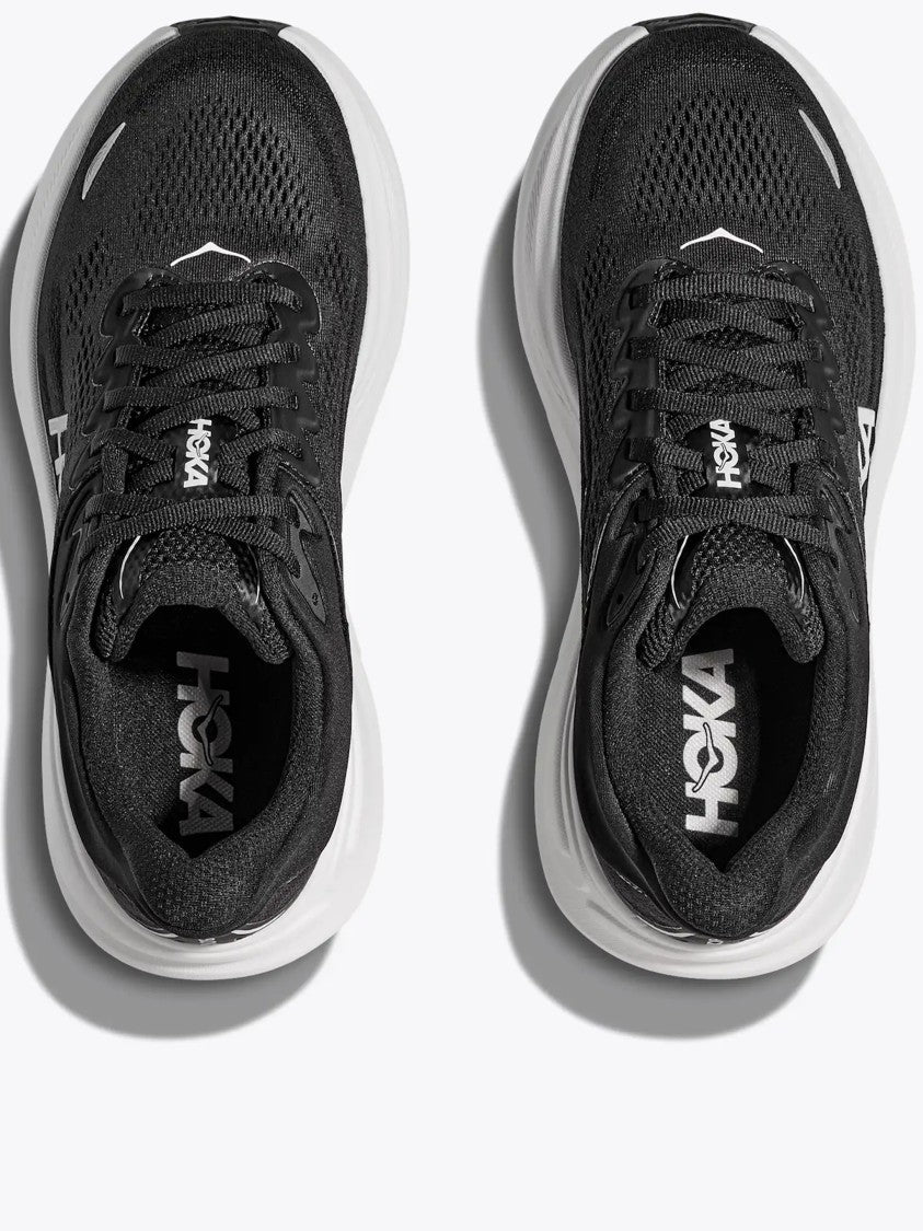 Hoka Black Bondi 9 Cushioned Mesh Sneakers